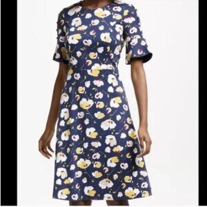 NWOT Boden Alexia Jersey dress Floral Blue Short Sleeve Women Size 6